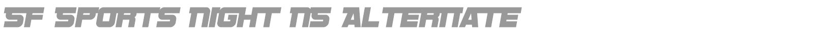 SF Sports Night font preview